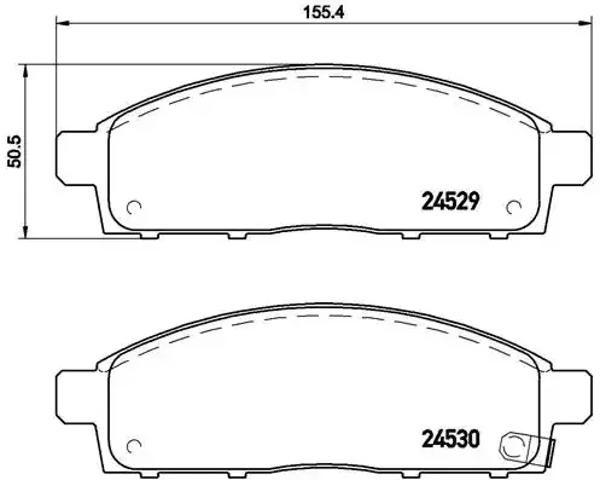 Колодки тормозные дисковые комплект P54038 BREMBO
