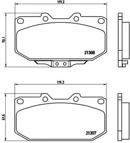 Колодки тормозные передние дисковые P56025 BREMBO