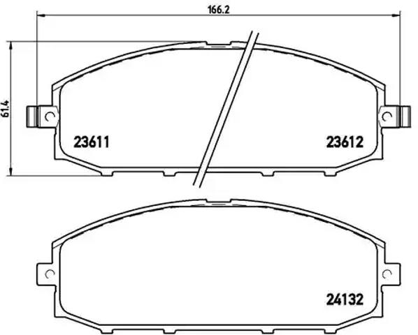 Колодки тормозные дисковые комплект P56041 BREMBO