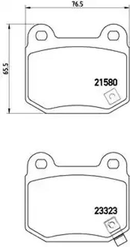 Колодки тормозные задние, дисковые P56048 BREMBO