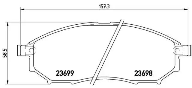 Тормозные колодки P56058 BREMBO