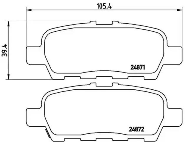 Колодки тормозные дисковые комплект P56068 BREMBO