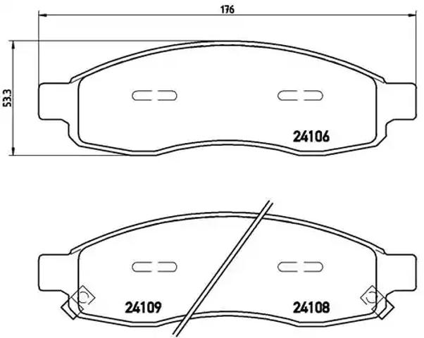 Колодки тормозные передние дисковые P58001 BREMBO