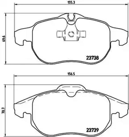 Колодки передние P59043 BREMBO