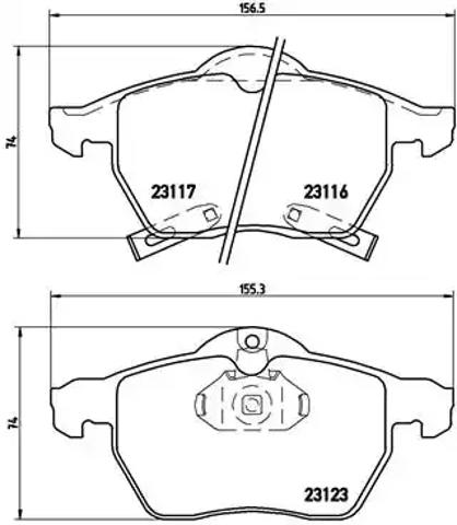 Колодки тормозные передние дисковые P59048 BREMBO