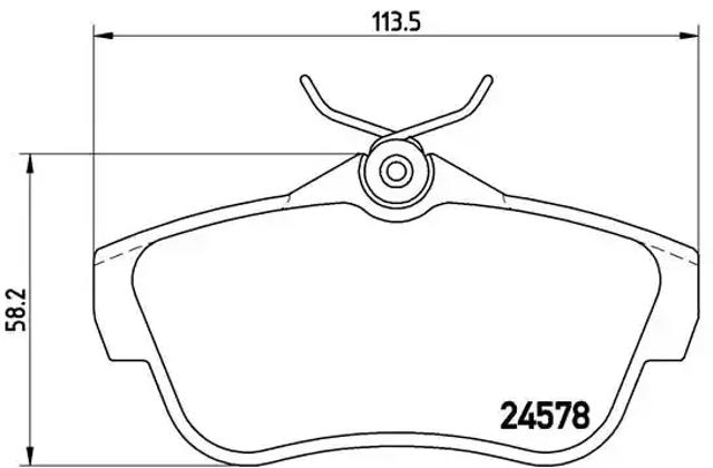 Колодки на тормоз задний дисковый P61095 BREMBO