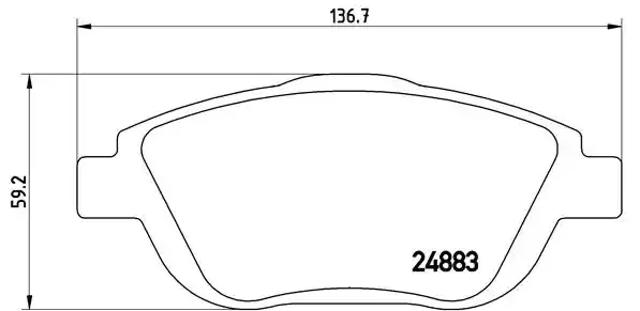 Колодки тормозные P61103 BREMBO