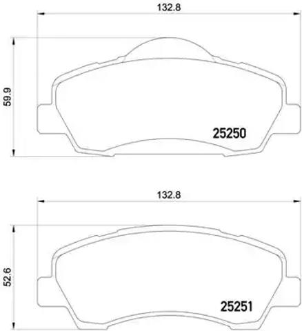 Колодки тормозные передние дисковые P61113 BREMBO