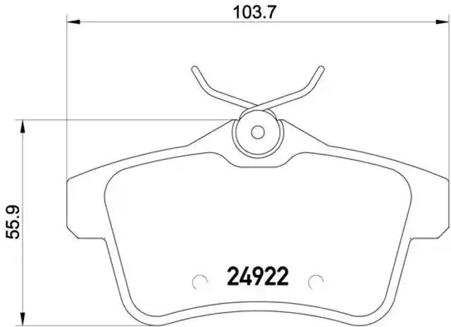 Задние дисковые колодки P61114 BREMBO