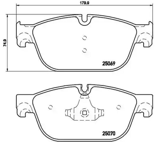 Колодки тормозные дисковые комплект P61115 BREMBO