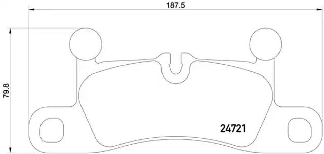 Комплект задних колодок P65027 BREMBO