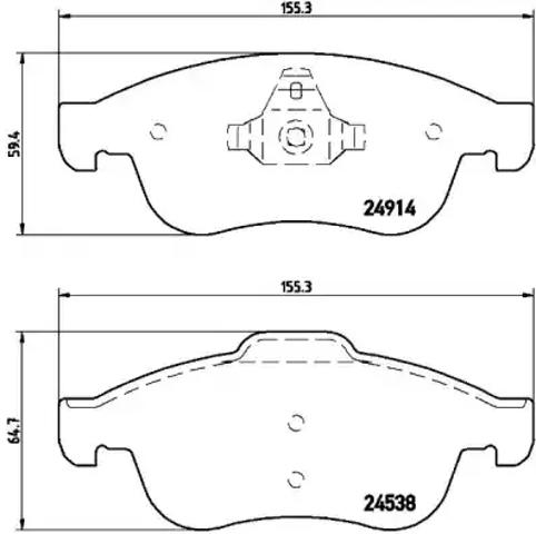 Передние тормозные колодки P68050 BREMBO
