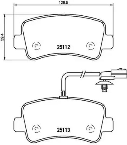 Колодки тормозные задние, дисковые P68063 BREMBO