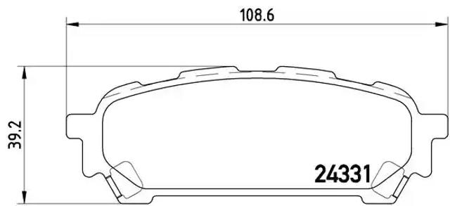 Комплект задних колодок P78014 BREMBO