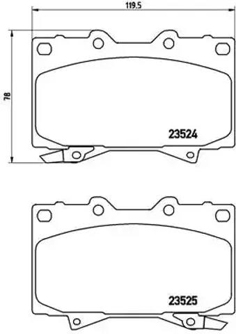Передние тормозные колодки P83048 BREMBO