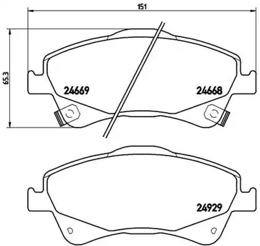 Тормозные колодки P83109 BREMBO