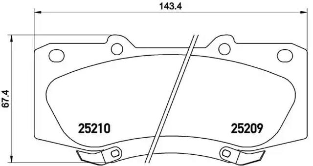 Тормозные колодки P83140 BREMBO