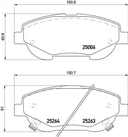 Колодки тормозные передние дисковые P83148 BREMBO