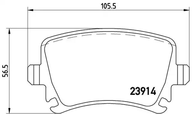 Комплект задних колодок P85095 BREMBO