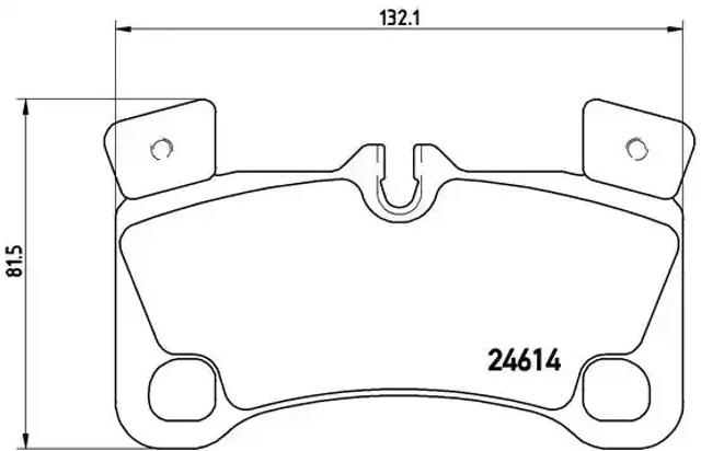 Комплект задних колодок P85103 BREMBO
