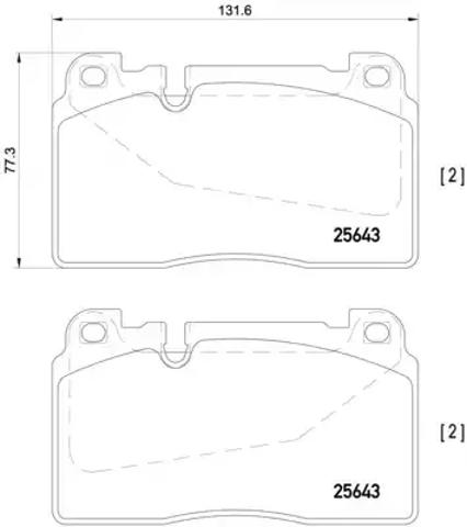 Колодки тормозные дисковые комплект P85123 BREMBO