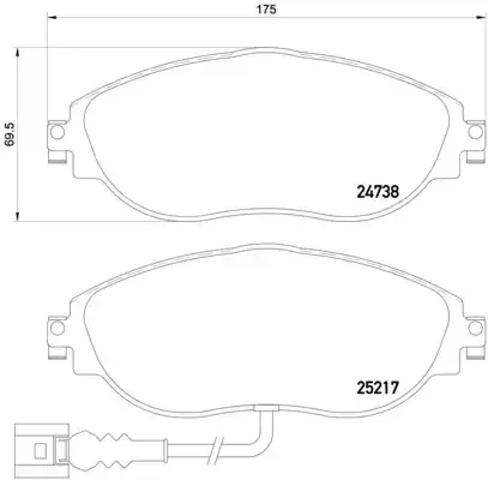 Колодки тормозные передние дисковые P85131 BREMBO