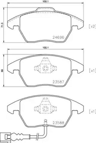 Колодки тормозные передние дисковые P85146 BREMBO