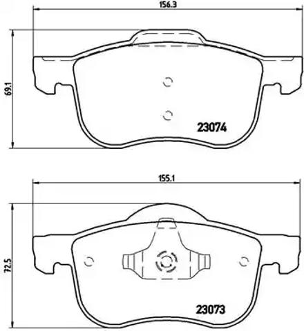 Колодки тормозные передние дисковые P86016 BREMBO
