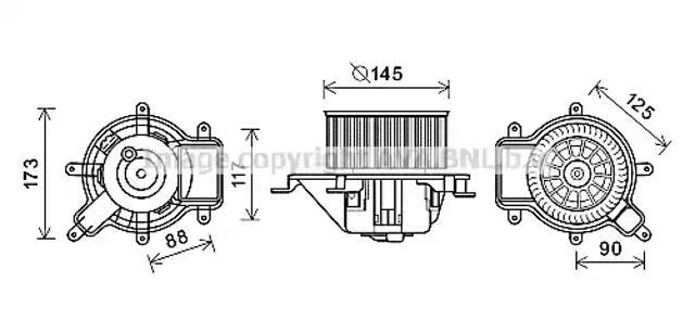 Моторчик печки PE8390 AVA