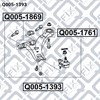 Сайлентблок нижний передней подвески Q0051393 Q-FIX