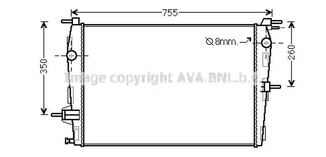 Радиатор водяной RT2458 AVA