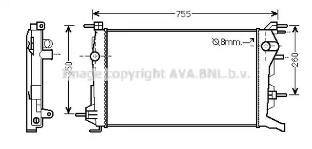 Радиатор охлаждения RTA2460 AVA