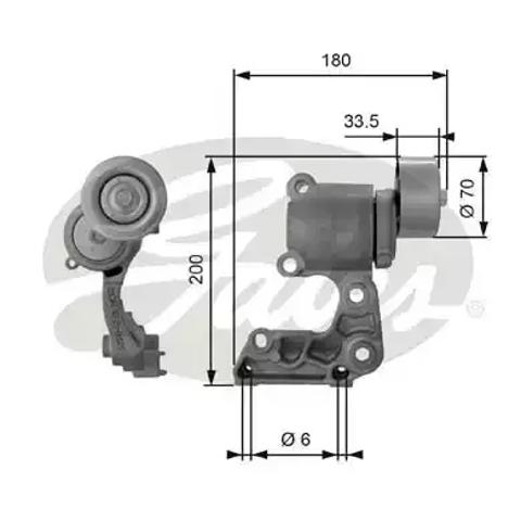 Натяжная планка поликлинового ремня T38410 GATES