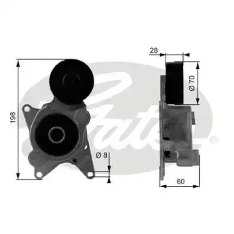 Натяжная планка поликлинового ремня T38435 GATES