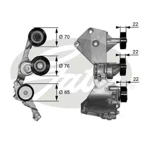 Натяжная планка поликлинового ремня T38466 GATES