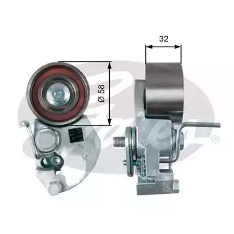 Натяжной ролик ремня ГРМ T43133 GATES