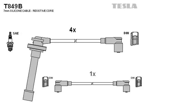 Провода высокого напряжения T849B TESLA