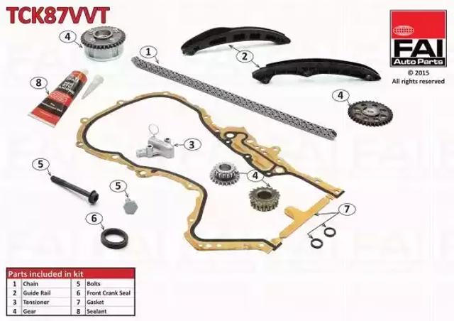 Цепь ГРМ, комплект TCK87VVT FAI