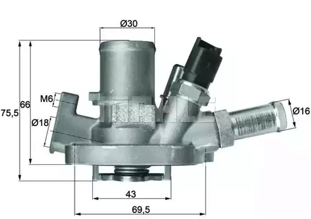 Термостат в сборе TI15180 MAHLE