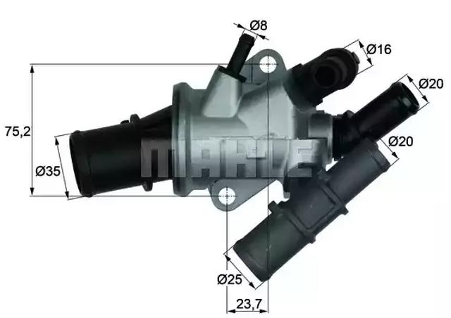 Термостат в сборе TI16588 MAHLE
