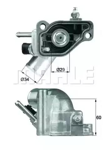 Корпус термостата TI592 MAHLE