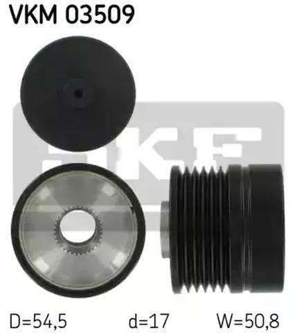 Шкив генератора VKM03509 SKF