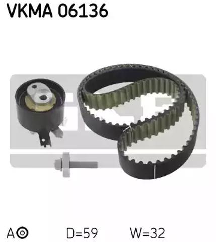 Комплект ремня ГРМ VKMA06136 SKF