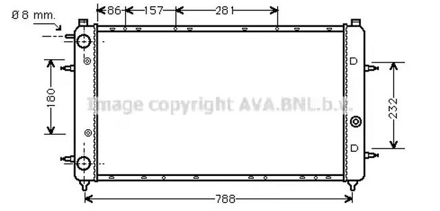 Радиатор водяной VNA2114 AVA