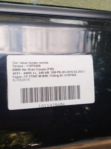 BMW 41007347716 Дверь задняя правая в наличии Хмельницкий