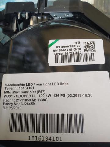 63217297414 BMW Фонарь задний правый купить в Кривой Рог