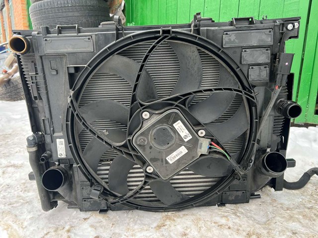 Диффузор радиатора охлаждения, в сборе с мотором и крыльчаткой 17418617103