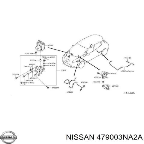 NISSAN 479003NA2A Датчик АБС (ABS) задний в наличии Львов