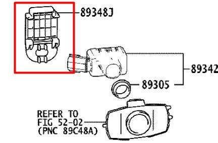 Кронштейн датчика парктроника, передний боковой 8934858130 TOYOTA
