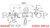 Стойка передняя, правая E43023NF1A NISSAN